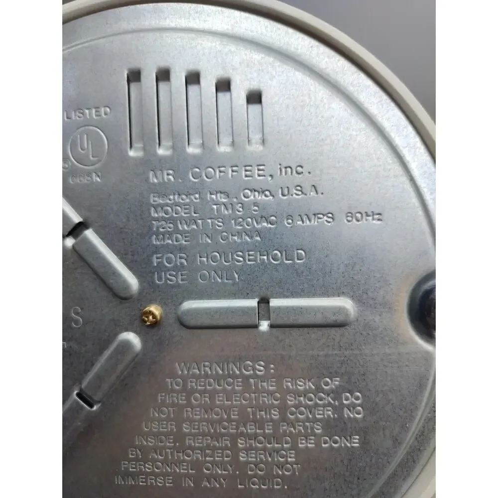 Mr. Coffee lid missing